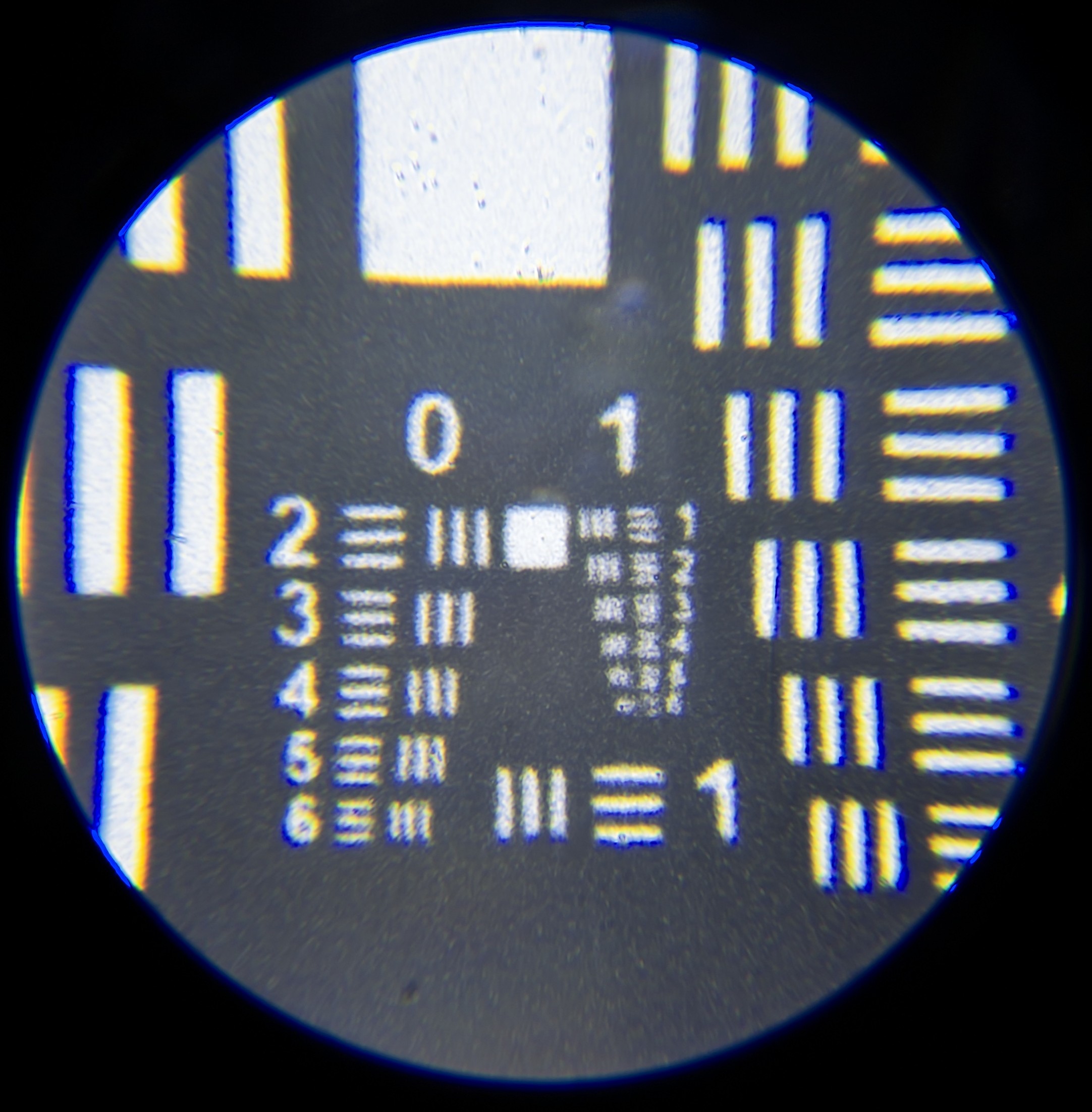 Microscope image of smallest test pairs